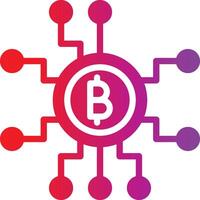 Bitcoin logo with a circle around it vector