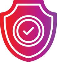 A shield with a check mark on it vector