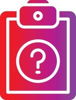 Clipboard with question mark icon illustration vector