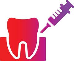 A tooth with an injection and a syringe vector