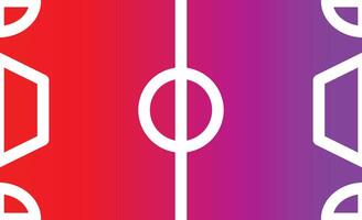 A soccer field with two goal posts and a ball vector
