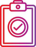 A clipboard with a check mark on it vector