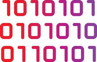 Binary code on white background vector