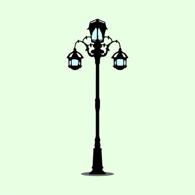 simple icon of street lighting