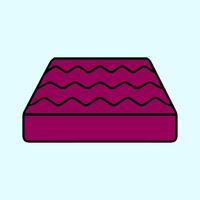 simple icon illustration of a mattress vector