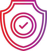A shield with a check mark on it vector