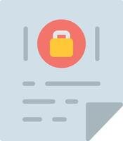 A padlock icon on a document vector