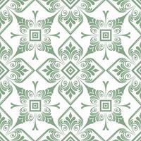 Seamless and elegant damask pattern in a soft green tone, perfect for wallpaper, fabric or gift wrapping paper. vector