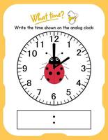 A ladybug clock with a ladybug on it vector