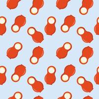 Seamless pattern with Russian nesting doll. Flat patterned illustration. vector