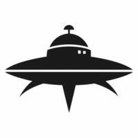 Spaceship silhouette illustration vector