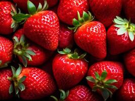 A close up of a bunch of strawberries photo