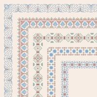 Traditional Ethnic Borders vector