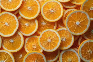 Group of Halved Orange Slices photo