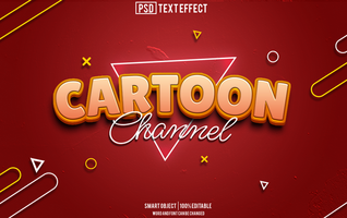 cartoon text effect, font editable, typography, 3d text psd
