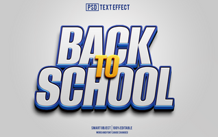 back to school text effect, font editable, typography, psd