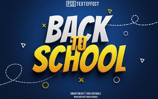 back to school text effect, font editable, typography, psd