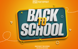 back to school text effect, font editable, typography, psd