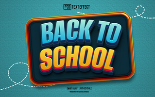 back to school text effect, font editable, typography, psd