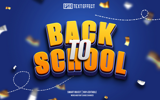 back to school text effect, font editable, typography, psd
