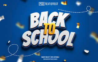 back to school text effect, font editable, typography, psd
