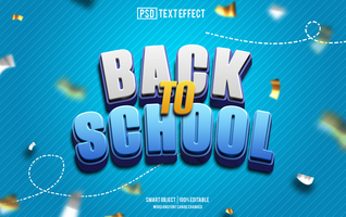 back to school text effect, font editable, typography, 3d text. psd