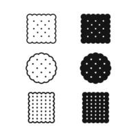 Biscuit icon illustration. Cookie, cracker, Snack icon symbol. Bakery sign and symbol. vector