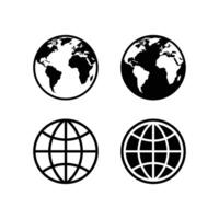 Globe icon symbol set. Globe earth icons. Web icon set. website, homepage icon set vector