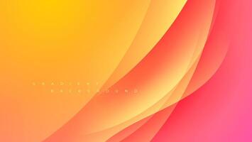 orange pink gradient abstract background with overlapping wavy lines. great for wallpaper, website, presentation, banner, poster. vector