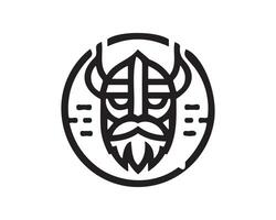 Viking helmet icon illustration vector