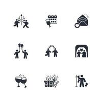 Celebrate icon set..Editable stroke.linear style sign for use web design,logo.Symbol illustration. vector