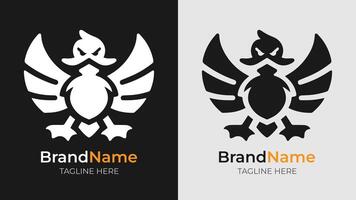 Stylish Black and White Duck Logo. Stylish and trendy, this black and white duck artwork adds a touch of class to any branding project. Great for various applications vector