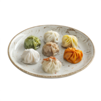 A plate with Dim Sum on it png