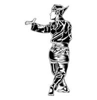 body rotation movements in pencak silat martial arts vector