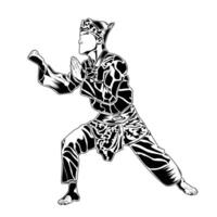 defensive movements in pencak silat martial arts vector