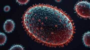 Mpox or monkey pox Viruses in infected organism. photo