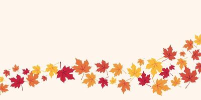 autumn background with maple leaf ornament vector