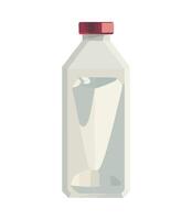 Fresh drink in bottle with label icon isolated vector