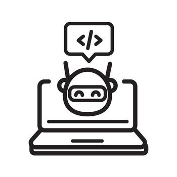 chatbot coding technology illustration design vector