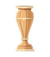 Antique vase, pottery craft, ancient isolated icon vector