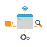 database illustration design vector