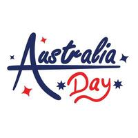 australia day lettering isolated design vector