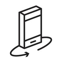 virtual reality smartphone icon isolated vector