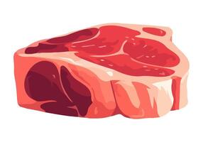 Grilled pork steak, a gourmet lunch delight vector