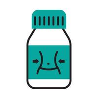 weight loss pills icon isolated vector
