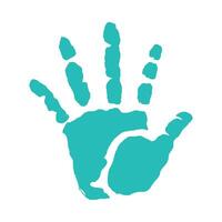 handprint paint color design isolated vector