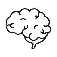 brain profile icon illustration vector