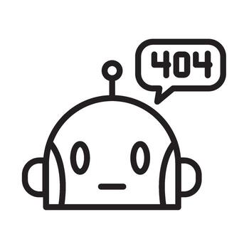 chatbot error icon isolated design vector