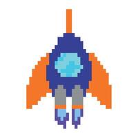 battle ship pixels isolated vector