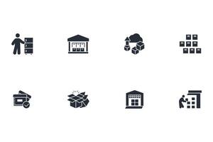 storage icon set..Editable stroke.linear style sign for use web design,logo.Symbol illustration. vector